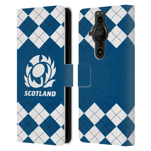 Scotland Rugby Logo 2 Argyle Leather Book Wallet Case Cover For Sony Xperia Pro-I