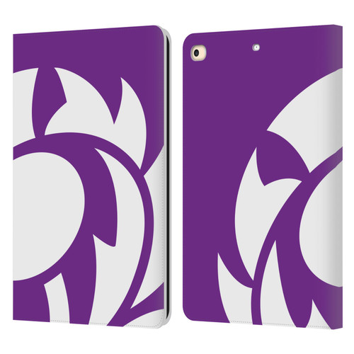 Scotland Rugby Oversized Thistle Purple Heather Leather Book Wallet Case Cover For Apple iPad 9.7 2017 / iPad 9.7 2018