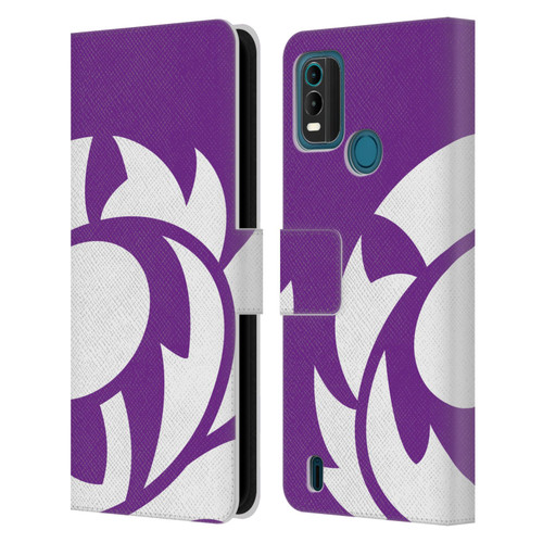 Scotland Rugby Oversized Thistle Purple Heather Leather Book Wallet Case Cover For Nokia G11 Plus