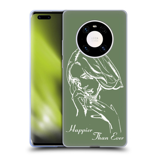 Billie Eilish Happier Than Ever Album Stencil Green Soft Gel Case for Huawei Mate 40 Pro 5G