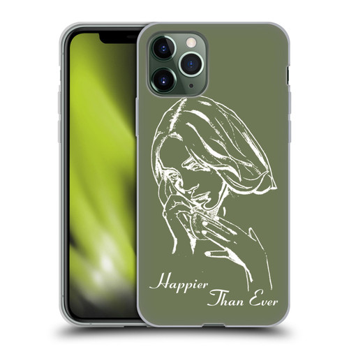 Billie Eilish Happier Than Ever Album Stencil Green Soft Gel Case for Apple iPhone 11 Pro
