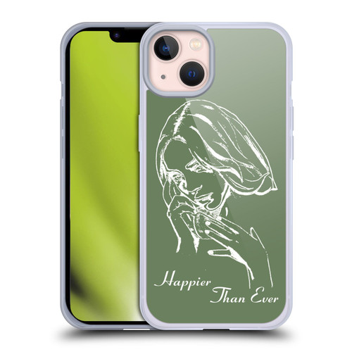 Billie Eilish Happier Than Ever Album Stencil Green Soft Gel Case for Apple iPhone 13 & MagSafe