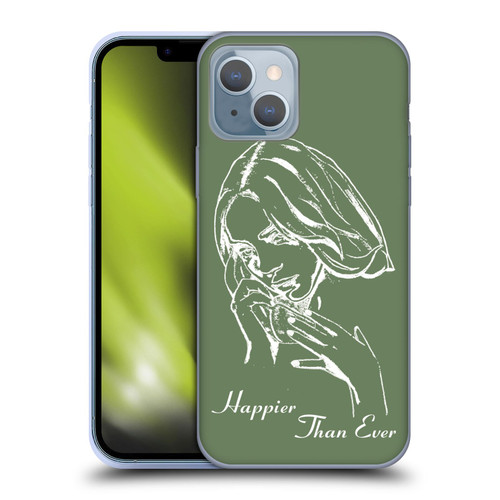 Billie Eilish Happier Than Ever Album Stencil Green Soft Gel Case for Apple iPhone 14