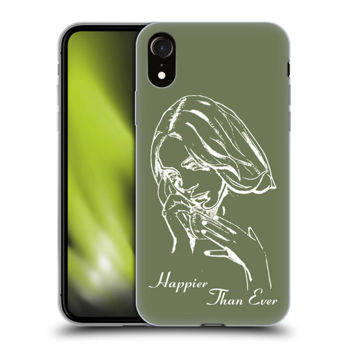 Billie Eilish Happier Than Ever Album Stencil Green Soft Gel Case for Apple iPhone XR