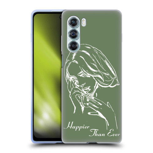 Billie Eilish Happier Than Ever Album Stencil Green Soft Gel Case for Motorola Edge S30 / Moto G200 5G