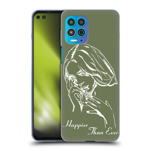 Billie Eilish Happier Than Ever Album Stencil Green Soft Gel Case for Motorola Moto G100