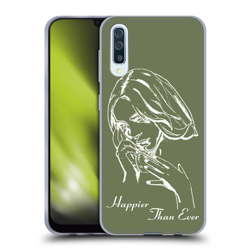 Billie Eilish Happier Than Ever Album Stencil Green Soft Gel Case for Samsung Galaxy A50/A30s (2019)