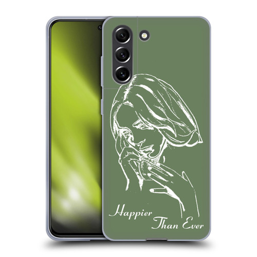 Billie Eilish Happier Than Ever Album Stencil Green Soft Gel Case for Samsung Galaxy S21 FE 5G