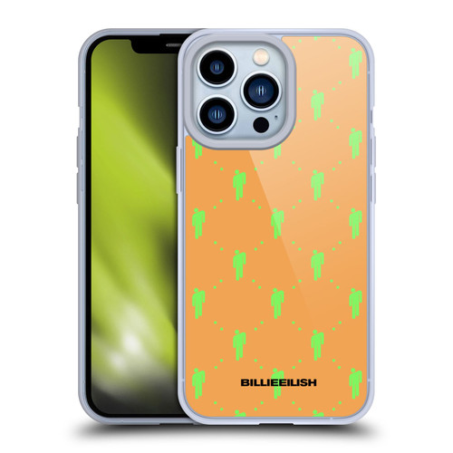 Billie Eilish Key Art Blohsh Pattern Soft Gel Case for Apple iPhone 13 Pro & MagSafe