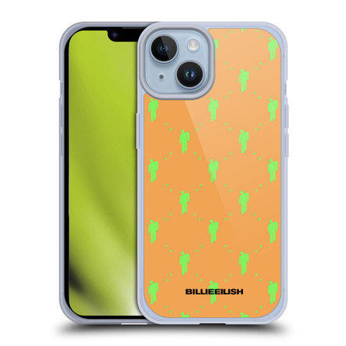 Billie Eilish Key Art Blohsh Pattern Soft Gel Case for Apple iPhone 14