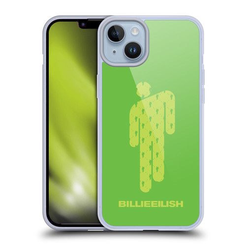 Billie Eilish Key Art Blohsh Green Soft Gel Case for Apple iPhone 14 Plus & MagSafe