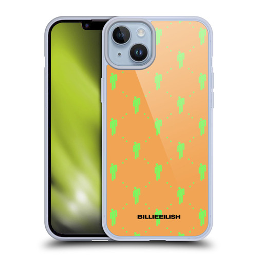 Billie Eilish Key Art Blohsh Pattern Soft Gel Case for Apple iPhone 14 Plus & MagSafe