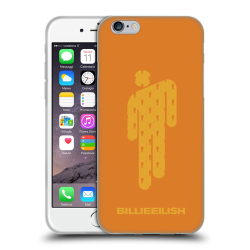 Billie Eilish Key Art Blohsh Orange Soft Gel Case for Apple iPhone 6 / iPhone 6s
