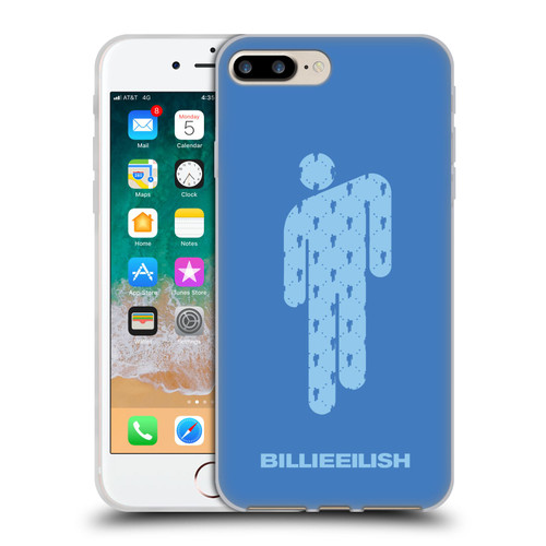 Billie Eilish Key Art Blohsh Blue Soft Gel Case for Apple iPhone 7 Plus / iPhone 8 Plus & MagSafe