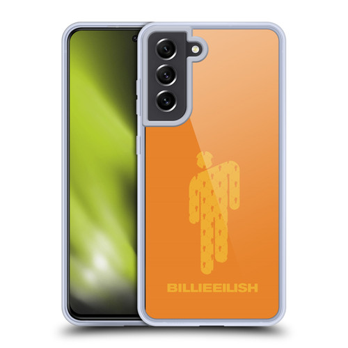 Billie Eilish Key Art Blohsh Orange Soft Gel Case for Samsung Galaxy S21 FE 5G & MagSafe