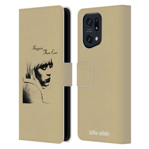 Billie Eilish Happier Than Ever Album Image Leather Book Wallet Case Cover For OPPO Find X5 Pro