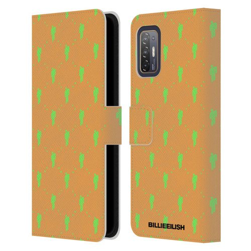 Billie Eilish Key Art Blohsh Pattern Leather Book Wallet Case Cover For HTC Desire 21 Pro 5G