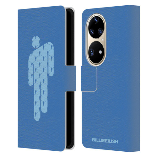 Billie Eilish Key Art Blohsh Blue Leather Book Wallet Case Cover For Huawei P50 Pro