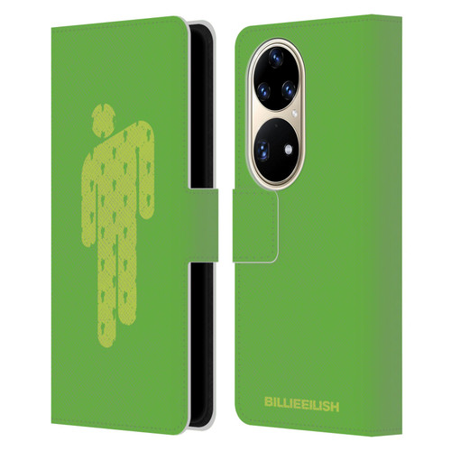 Billie Eilish Key Art Blohsh Green Leather Book Wallet Case Cover For Huawei P50 Pro