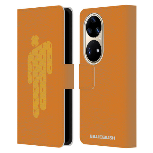 Billie Eilish Key Art Blohsh Orange Leather Book Wallet Case Cover For Huawei P50 Pro