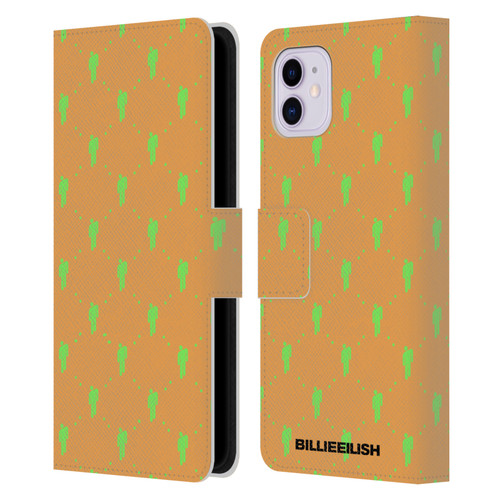 Billie Eilish Key Art Blohsh Pattern Leather Book Wallet Case Cover For Apple iPhone 11