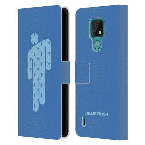 Billie Eilish Key Art Blohsh Blue Leather Book Wallet Case Cover For Motorola Moto E7