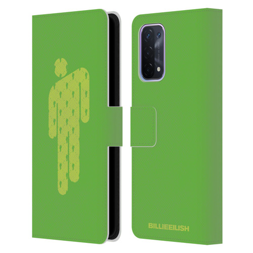 Billie Eilish Key Art Blohsh Green Leather Book Wallet Case Cover For OPPO A54 5G