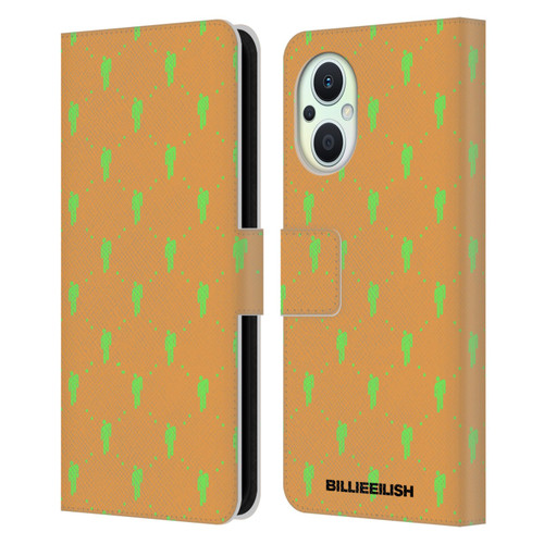 Billie Eilish Key Art Blohsh Pattern Leather Book Wallet Case Cover For OPPO Reno8 Lite