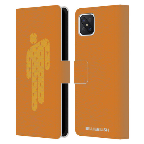 Billie Eilish Key Art Blohsh Orange Leather Book Wallet Case Cover For OPPO Reno4 Z 5G