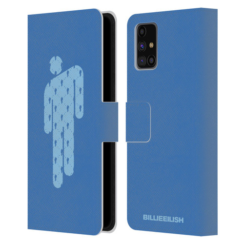 Billie Eilish Key Art Blohsh Blue Leather Book Wallet Case Cover For Samsung Galaxy M31s (2020)
