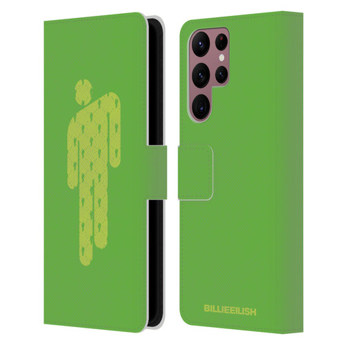 Billie Eilish Key Art Blohsh Green Leather Book Wallet Case Cover For Samsung Galaxy S22 Ultra 5G