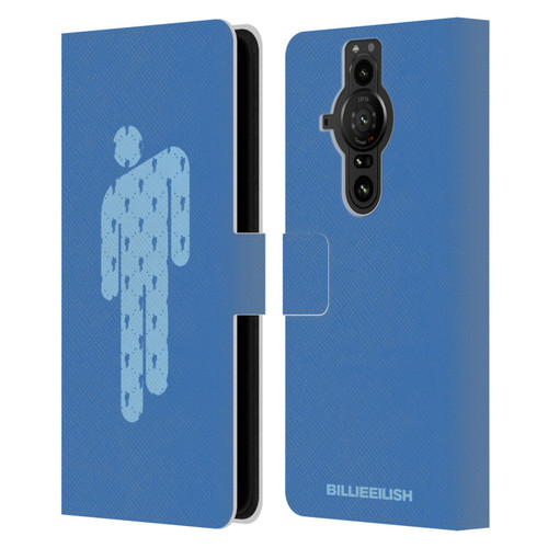 Billie Eilish Key Art Blohsh Blue Leather Book Wallet Case Cover For Sony Xperia Pro-I