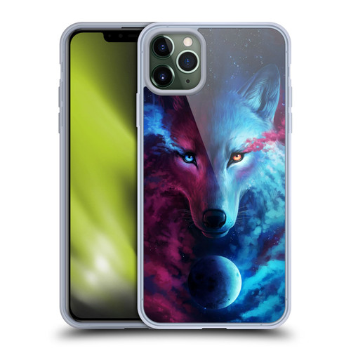 Jonas "JoJoesArt" Jödicke Wildlife Wolf Galaxy Soft Gel Case for Apple iPhone 11 Pro Max