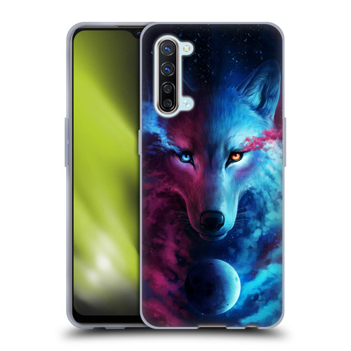 Jonas "JoJoesArt" Jödicke Wildlife Wolf Galaxy Soft Gel Case for OPPO Find X2 Lite 5G