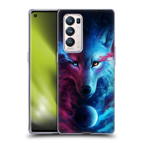 Jonas "JoJoesArt" Jödicke Wildlife Wolf Galaxy Soft Gel Case for OPPO Find X3 Neo / Reno5 Pro+ 5G