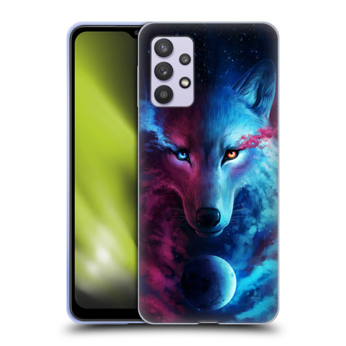 Jonas "JoJoesArt" Jödicke Wildlife Wolf Galaxy Soft Gel Case for Samsung Galaxy A32 5G / M32 5G (2021)