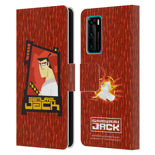 Samurai Jack Graphics Character Art 2 Leather Book Wallet Case Cover For Huawei P40 5G