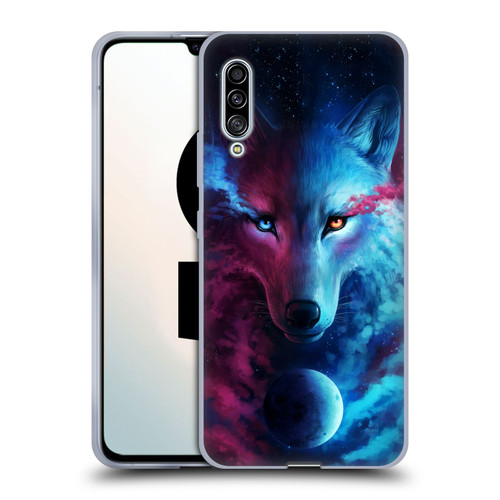 Jonas "JoJoesArt" Jödicke Wildlife Wolf Galaxy Soft Gel Case for Samsung Galaxy A90 5G (2019)