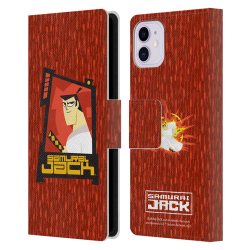 Samurai Jack Graphics Character Art 2 Leather Book Wallet Case Cover For Apple iPhone 11