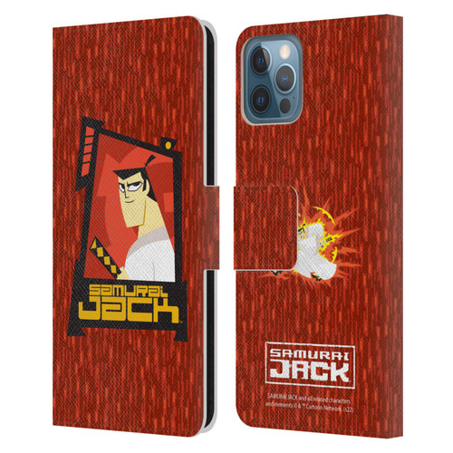 Samurai Jack Graphics Character Art 2 Leather Book Wallet Case Cover For Apple iPhone 12 / iPhone 12 Pro