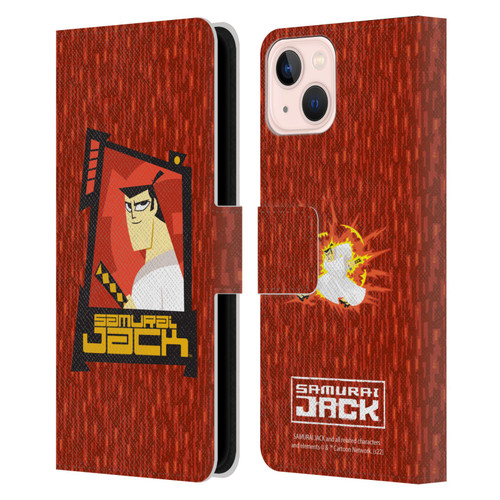 Samurai Jack Graphics Character Art 2 Leather Book Wallet Case Cover For Apple iPhone 13