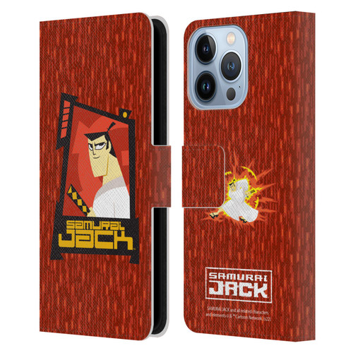 Samurai Jack Graphics Character Art 2 Leather Book Wallet Case Cover For Apple iPhone 13 Pro