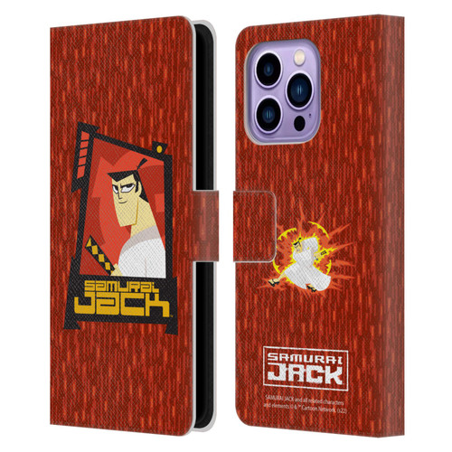 Samurai Jack Graphics Character Art 2 Leather Book Wallet Case Cover For Apple iPhone 14 Pro Max