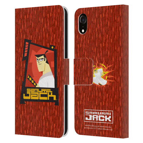 Samurai Jack Graphics Character Art 2 Leather Book Wallet Case Cover For Apple iPhone XR