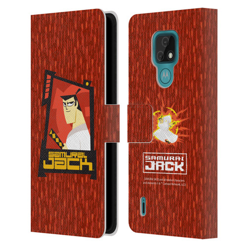 Samurai Jack Graphics Character Art 2 Leather Book Wallet Case Cover For Motorola Moto E7