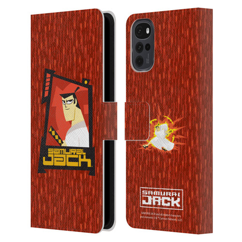 Samurai Jack Graphics Character Art 2 Leather Book Wallet Case Cover For Motorola Moto G22