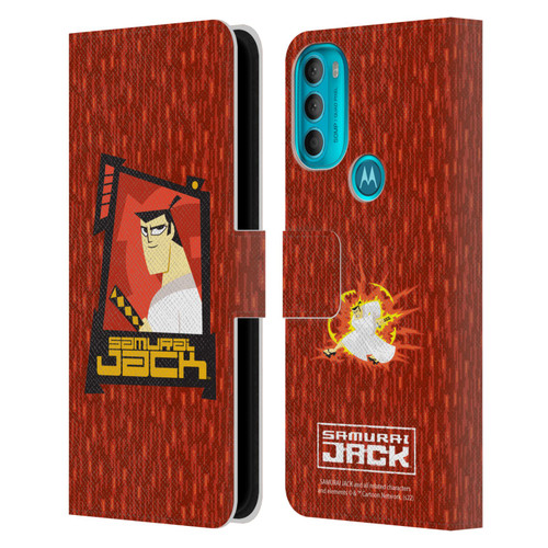 Samurai Jack Graphics Character Art 2 Leather Book Wallet Case Cover For Motorola Moto G71 5G