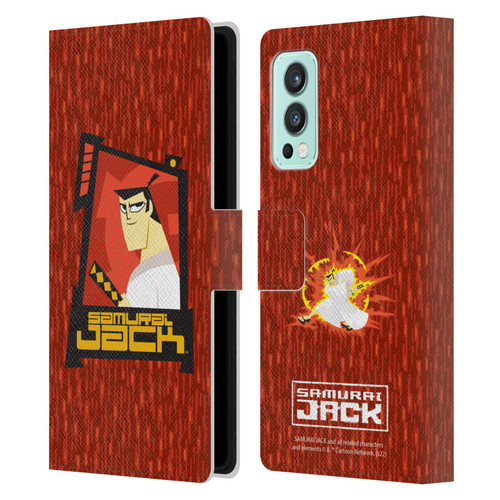 Samurai Jack Graphics Character Art 2 Leather Book Wallet Case Cover For OnePlus Nord 2 5G