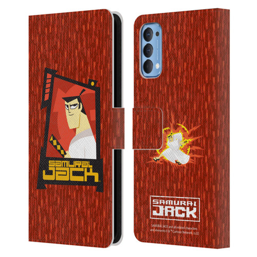 Samurai Jack Graphics Character Art 2 Leather Book Wallet Case Cover For OPPO Reno 4 5G