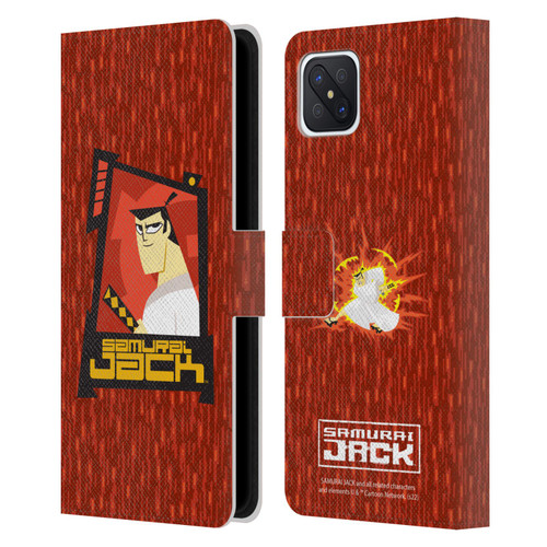 Samurai Jack Graphics Character Art 2 Leather Book Wallet Case Cover For OPPO Reno4 Z 5G